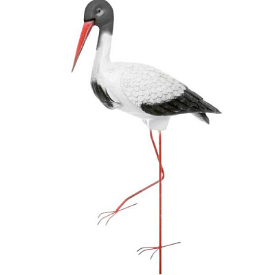Скульптура садовая Журавль на металлических лапах 57 см
