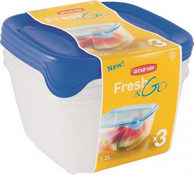 Набор контейнеров Fresh & go 1200 мл синий Curver