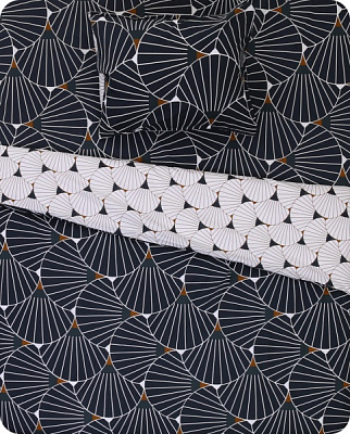 Комплект постільної білизни Calais полуторний темно-синій Today (без простирадла)