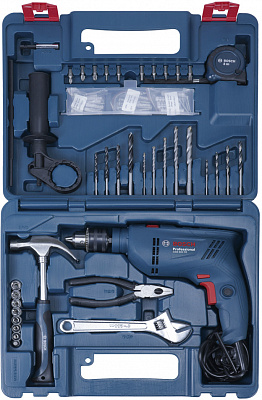 Дриль ударний Bosch Professional GSB 600 + набір приладдя 100 шт. 06011A0321
