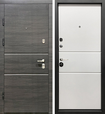 Дверь входная Министерство дверей ФЛАГМАН венге серый горизонт 2050х860 мм правая