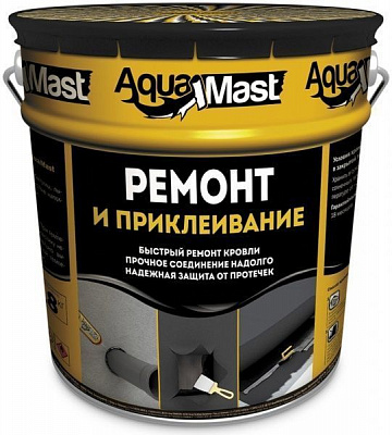 Мастика бітумна TECHNONICOL Aquamast ремонт та приклеювання 18 л