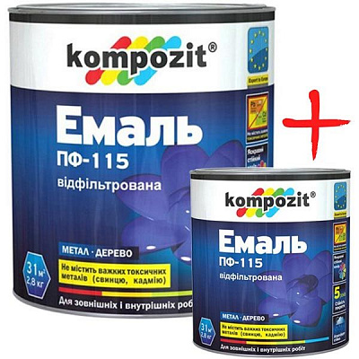 Комплект Kompozit ПФ-115 коричнева 2.8 кг + 0.25 кг