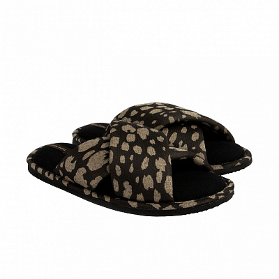 Тапки домашние Twins HS-VL перекрест энимал 11549 р.40 черный