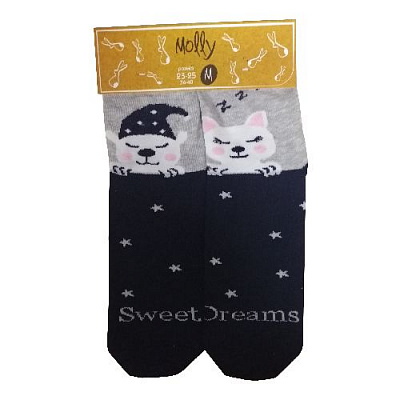 Шкарпетки жіночі Молли Солодких снів р. 23-25 сірий 1 пар