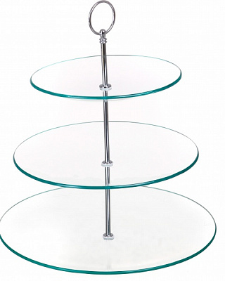 Блюдо кругле 3-х ярусне Glossy Fiora