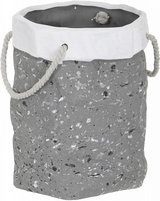 Кашпо Корзинка 19,5х18х24 см сірий