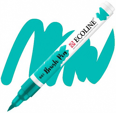Маркер акварельный Ecoline Talens Brushpen 661 11506610 бирюзово-зеленый 