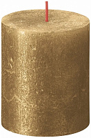 Свічка Рустік стовпчик SHIMMER 80/68, золото Bolsius