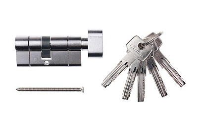 Циліндр Abus KD6PS 55x35 ключ-вороток 80 мм матовий нікель