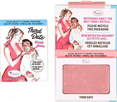 Рум'яна-бронзер theBalm Third Date №95 ніжно рожевий 21 г