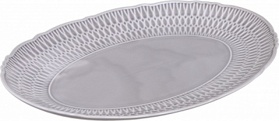 Блюдо овальное Sofia 34 см ментоловое Cmielow 