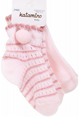 Шкарпетки для дівчаток KATAMINO K44064 KTM86095 р.6-12 рожевий