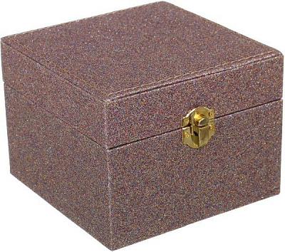 Скриня для прикрас Шик 14х14х11 см бронзово-золотий