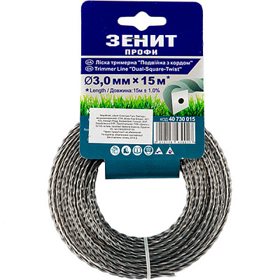 Леска для триммеров Зенит Профи КР2-30-15-КВ