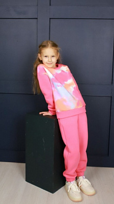 Костюм Маленькие люди Принт р.98 розовый 