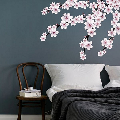 Декоративная наклейка Zatarga Цветущая ветка Z180045 44x73 см