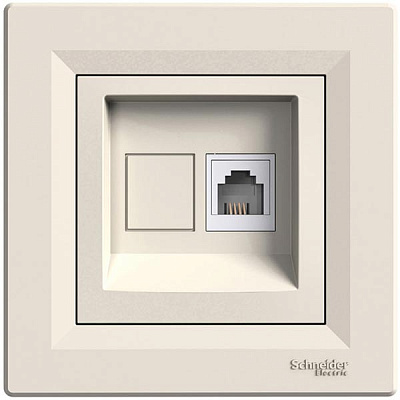 Розетка Asfora EPH4100123 кремовая