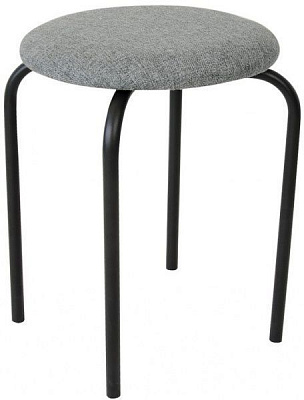Табурет Vitan Стандарт мягкий d20 мм светло-серый / черный 