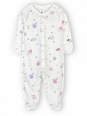 Чоловічок для дівчинки ТМ Софія Кішечки р.56 білий із малюнком 420156