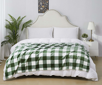 Плед 160x200 см темно-зеленый La Nuit