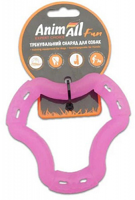 Іграшка AnimAll для собак кільце 6 сторін 12см фіолетове 88204