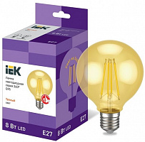Лампа светодиодная IEK FIL Gold G95 8 Вт E27 2700 К 220 В желтая 