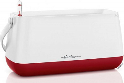 Кашпо Lechuza Yula квадратний білий/червоний (30657783)