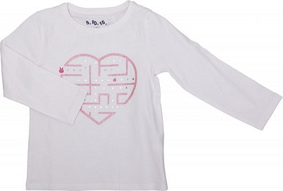 Футболка для девочек 5.10.15. 3H3916 р.98 белый с принтом