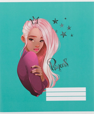 Зошит шкільний Princess 48 аркушів в клітинку Мрії збуваються