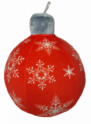 Подушка декоративная Шар новогодний красная 30x30 см Анна 