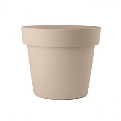 Горщик пластиковий Мелроуз 35 см круглий 18л мокко