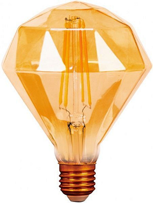 Лампа светодиодная Gauss Filament Diamond Gold 147802005 G108 5 Вт E27 2400 К 220 В прозрачная 