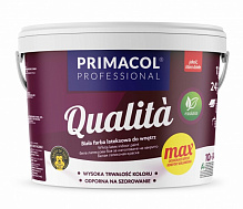 Краска интерьерная латексная Primacol Professional Qualita Max мат белый 10л 