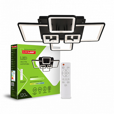 Люстра потолочная Eurolamp 120 Вт LED-модуль черный LED-LS-120-M21(black)