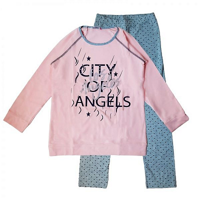 Піжама дитяча MATILDA 8912-3 р.128 блакитний із рожевим