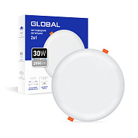 Светильник светодиодный Global 30 Вт 4100 К белый матовый 1-GSP-3041-RS