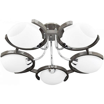 Люстра стельова Victoria Lighting 5xE14 хром/венге Odeon/PL5 walnut