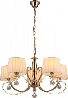 Люстра подвесная Altalusse 5x40 Вт E14 слоновая кость/золото INL-1146P-05 Ivory Gold 