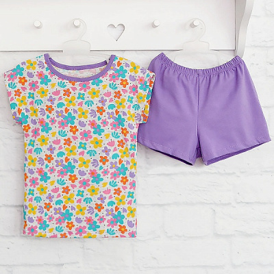 Пижама для девочек Blanka Лето р.116 фиолетовый 110298 