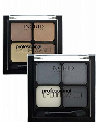 Тени для бровей и век INGRID Professional Eyebrow Set коричневый 5 г