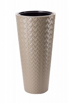 Горшок пластиковый Form Plastic Маката Слим-40 круглый 25л латте (2850-002) 