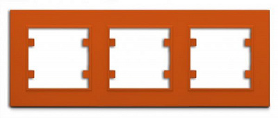 Рамка тримісна Makel Karea горизонтальна помаранчевий