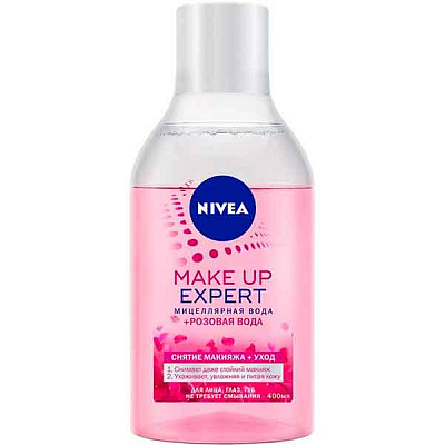 Мицеллярная вода Nivea Make up Еxpert + Розовая вода 400 мл