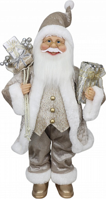 Декорация новогодняя Санта шампань 46 см