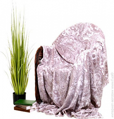 Плед Frannel вензель 220x220 см бежевый La Nuit 