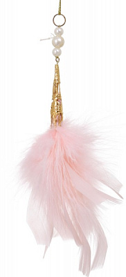 Декорация-подвеска перья 20 см в ассортименте