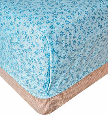 Простирадло на резинці Блакитне листя 180x200 см блакитний Прованс