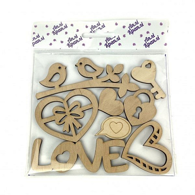 Набір чипбордів Love story №1 6 шт. Аплі-Краплі
