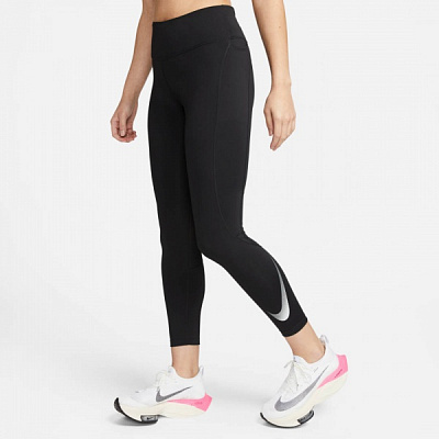 Лосины Nike W NK DF FST SW HBR MR 7/8 TGHT DX0948-010 р.S черный